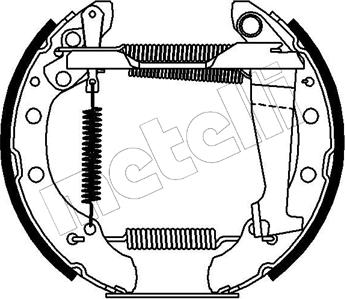 Metelli 51-0107 - Комплект гальм, барабанний механізм autozip.com.ua