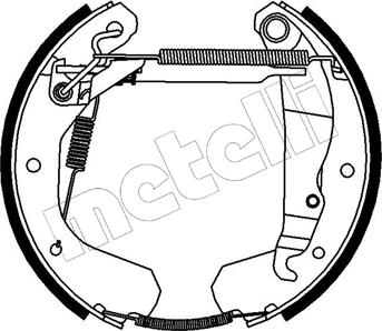 Metelli 51-0119 - Комплект гальм, барабанний механізм autozip.com.ua