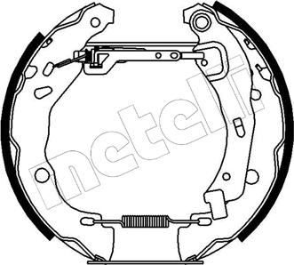 Metelli 51-0180 - Комплект гальм, барабанний механізм autozip.com.ua