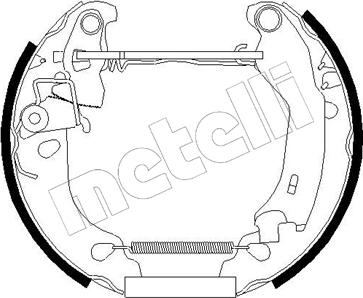 Metelli 51-0181 - Комплект гальм, барабанний механізм autozip.com.ua