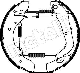 Metelli 51-0139 - Комплект гальм, барабанний механізм autozip.com.ua