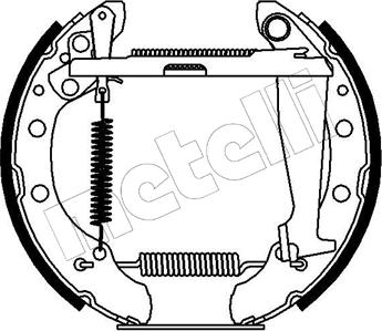 Metelli 51-0125 - Комплект гальм, барабанний механізм autozip.com.ua