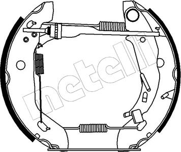 Metelli 51-0172 - Комплект гальм, барабанний механізм autozip.com.ua