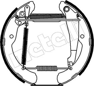 Metelli 51-0178 - Комплект гальм, барабанний механізм autozip.com.ua