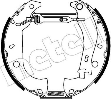 Metelli 51-0396 - Комплект гальм, барабанний механізм autozip.com.ua