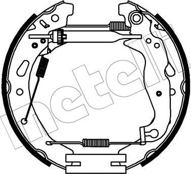 Metelli 51-0344 - Комплект гальм, барабанний механізм autozip.com.ua