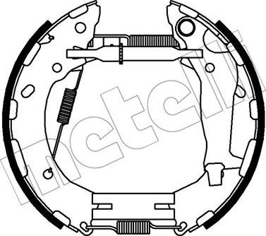 Metelli 51-0353 - Комплект гальм, барабанний механізм autozip.com.ua