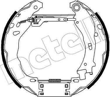 Metelli 51-0361 - Комплект гальм, барабанний механізм autozip.com.ua