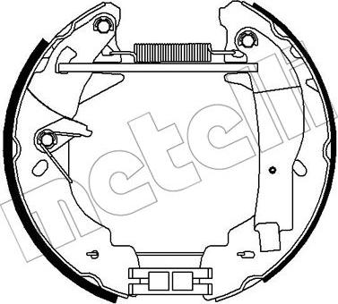 Metelli 51-0309 - Комплект гальм, барабанний механізм autozip.com.ua