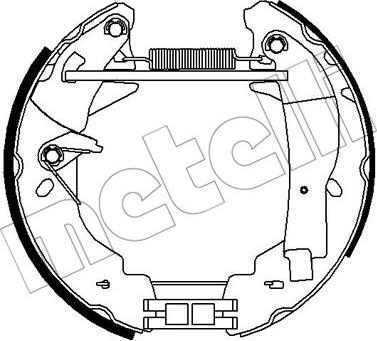 Metelli 51-0308 - Комплект гальм, барабанний механізм autozip.com.ua