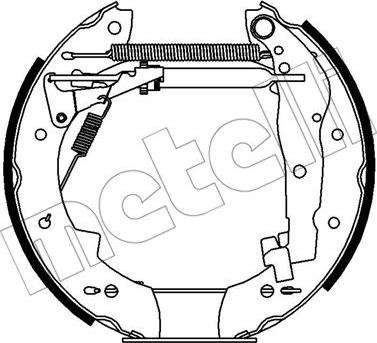 Metelli 51-0386 - Комплект гальм, барабанний механізм autozip.com.ua