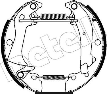 Metelli 51-0380 - Комплект гальм, барабанний механізм autozip.com.ua