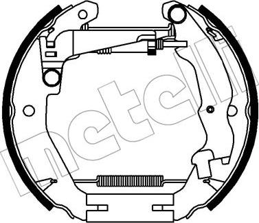 Metelli 51-0339 - Комплект гальм, барабанний механізм autozip.com.ua