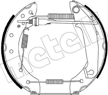 Metelli 51-0252 - Комплект гальм, барабанний механізм autozip.com.ua