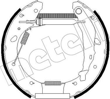 Metelli 51-0257 - Комплект гальм, барабанний механізм autozip.com.ua