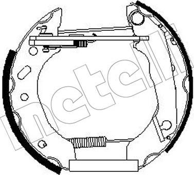 Metelli 51-0263 - Комплект гальм, барабанний механізм autozip.com.ua