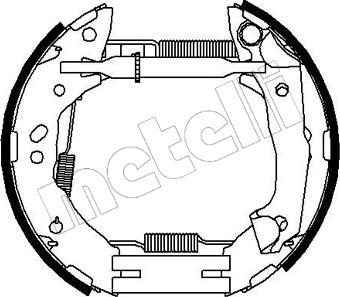 Metelli 51-0209 - Комплект гальм, барабанний механізм autozip.com.ua