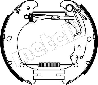 Metelli 51-0218 - Комплект гальм, барабанний механізм autozip.com.ua