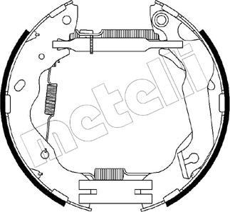 Metelli 51-0212 - Комплект гальм, барабанний механізм autozip.com.ua