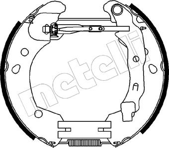 Metelli 51-0231 - Комплект гальм, барабанний механізм autozip.com.ua