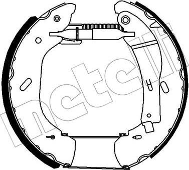 Metelli 51-0271 - Комплект гальм, барабанний механізм autozip.com.ua