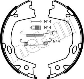 Metelli 53-0499K - Комплект гальм, ручник, парковка autozip.com.ua