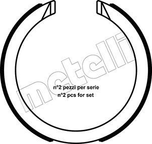 Metelli 53-0491 - Комплект гальм, ручник, парковка autozip.com.ua