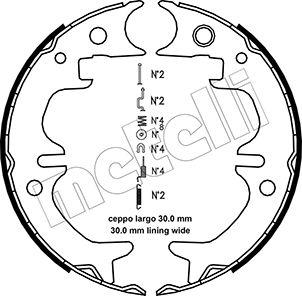 Metelli 53-0444K - Комплект гальм, ручник, парковка autozip.com.ua