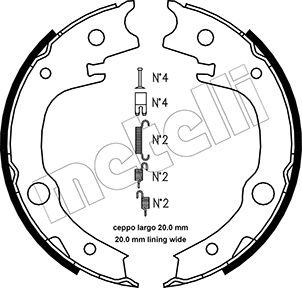 Metelli 53-0443K - Комплект гальм, ручник, парковка autozip.com.ua