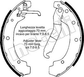 Metelli 53-0467 - Комплект гальм, барабанний механізм autozip.com.ua