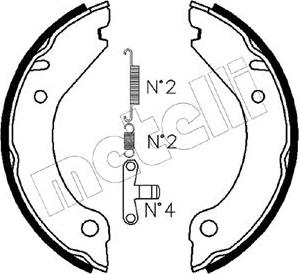 Metelli 53-0473K - Комплект гальм, ручник, парковка autozip.com.ua