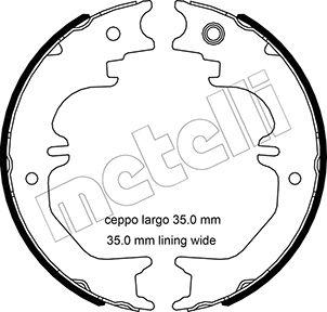 Metelli 53-0524 - Комплект гальм, ручник, парковка autozip.com.ua