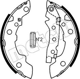 Metelli 53-0623 - Комплект гальм, барабанний механізм autozip.com.ua