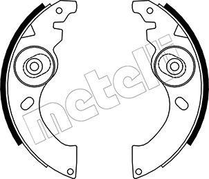 Metelli 53-0054 - Комплект гальм, барабанний механізм autozip.com.ua