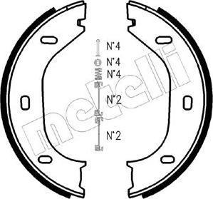 Metelli 53-0011K - Комплект гальм, ручник, парковка autozip.com.ua