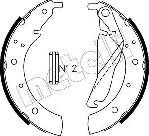 Metelli 53-0012 - Комплект гальм, барабанний механізм autozip.com.ua