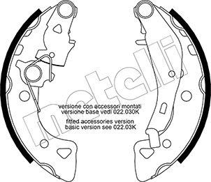 Metelli 53-0024Y - Комплект гальм, барабанний механізм autozip.com.ua