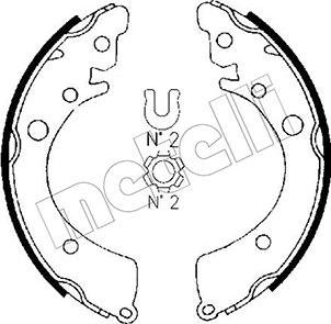 Metelli 53-0149 - Комплект гальм, барабанний механізм autozip.com.ua