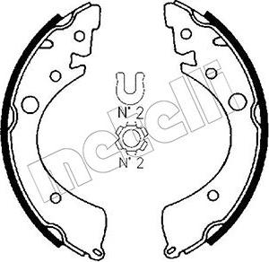 Metelli 53-0151 - Комплект гальм, барабанний механізм autozip.com.ua