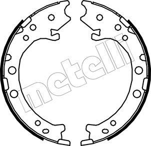 Metelli 53-0162 - Комплект гальм, ручник, парковка autozip.com.ua