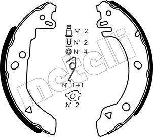 Metelli 53-0118K - Комплект гальм, барабанний механізм autozip.com.ua