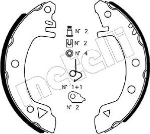 Metelli 53-0112K - Комплект гальм, барабанний механізм autozip.com.ua