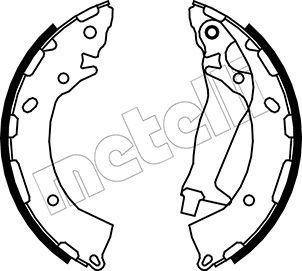 Metelli 53-0189 - Комплект гальм, барабанний механізм autozip.com.ua