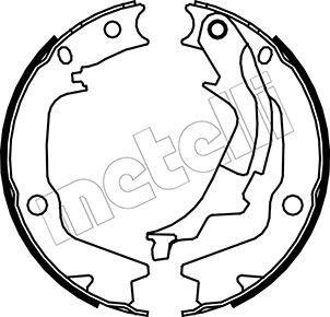 Metelli 53-0186 - Комплект гальм, ручник, парковка autozip.com.ua