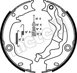 Metelli 53-0187K - Комплект гальм, ручник, парковка autozip.com.ua