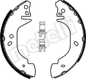 Metelli 53-0122 - Комплект гальм, барабанний механізм autozip.com.ua