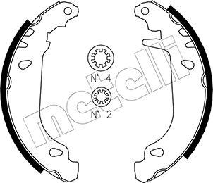 Metelli 53-0345 - Комплект гальм, барабанний механізм autozip.com.ua