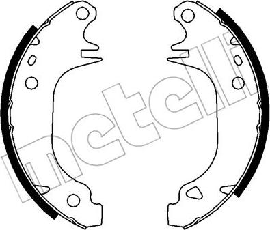 Metelli 53-0343 - Комплект гальм, барабанний механізм autozip.com.ua