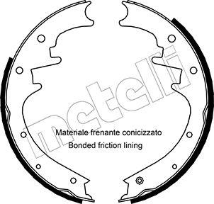 Metelli 53-0352 - Комплект гальм, барабанний механізм autozip.com.ua