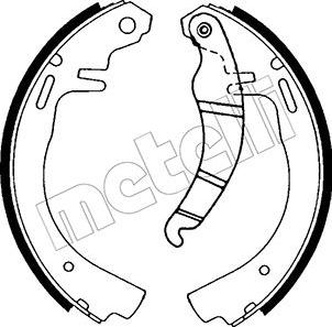 Metelli 53-0300 - Комплект гальм, барабанний механізм autozip.com.ua